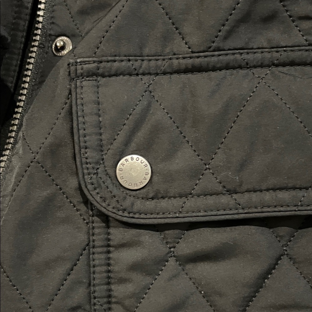Barbour Black Quilted Women's Jacket with Detachable Hood - Picture 2 of 11